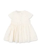 Konges Sløjd рокля от памук PACEY DRESS GOTS бежова на цветя KS105510