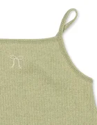 Konges Sløjd рокля с памук ROLI STRAP DRESS OCS зелена KS105532