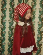 Konges Sløjd шапка с помпон за деца от вълнена материя CHRISTMAS KNIT HAT червена KS106415