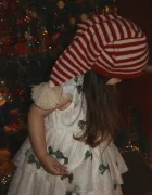 Konges Sløjd шапка с помпон за деца от вълнена материя CHRISTMAS KNIT HAT червена KS106415