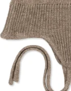 Konges Sløjd шапка с помпон за деца от вълнена материя MATTOU KNIT HELMET кафява KS106150
