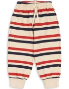 Konges Sløjd спортен панталон за деца от памук LOU STRIPE SWEAT PANTS GOTS бежов със стандартна талия KS106117