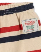 Konges Sløjd спортен панталон за деца от памук LOU STRIPE SWEAT PANTS GOTS бежов със стандартна талия KS106117