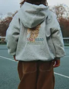 Konges Sløjd суичър с цип и качулка за деца с памук LOU SWEAT ZIP HOOD GOTS сив KS106108