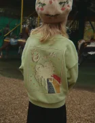 Konges Sløjd суичър за деца от памук LOU SWEAT SHIRT GOTS зелен KS106107