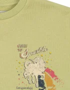 Konges Sløjd суичър за деца от памук LOU SWEAT SHIRT GOTS зелен KS106107
