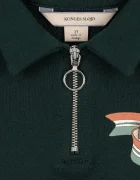 Konges Sløjd суичър за деца от памук LOUPY HALF ZIP POLO OCS зелен KS107613