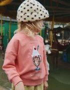 Konges Sløjd суичър за деца с памук LOU SEQUIN SWEAT SHIRT GOTS розов KS106104