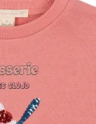 Konges Sløjd суичър за деца с памук LOU SEQUIN SWEAT SHIRT GOTS розов KS106104