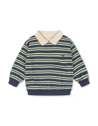 Konges Sløjd тениска с яка за деца от памук SPOTTY LS POLO GOTS тъмносиня KS107632