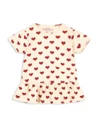 Konges Sløjd тениска за деца с памук BASIC FRILL TEE GOTS бежова KS105657