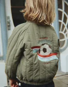 Konges Sløjd яке бомбър за деца JUNO BOMBER JACKET зелено KS105725
