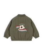Konges Sløjd яке бомбър за деца JUNO BOMBER JACKET зелено KS105725