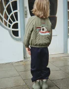 Konges Sløjd яке бомбър за деца JUNO BOMBER JACKET зелено KS105725
