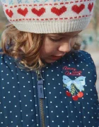 Konges Sløjd яке бомбър за деца JUNO PRINTED DOT BOMBER JACKET тъмносиньо KS106052