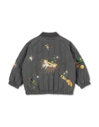 Konges Sløjd яке бомбър за деца JUNO SEQUIN BOMBER JACKET сиво KS105733
