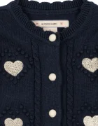 Konges Sløjd жилетка за деца от памук SOLEIL CARDIGAN GOTS тъмносиня KS106241