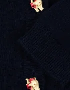 Konges Sløjd жилетка за деца от вълна CATTIE CARDIGAN тъмносиня KS105940