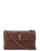 Kurt Geiger London чанта crossbody дамска от кожа KENSINGTON бордо 5580954109