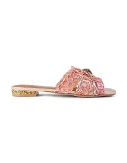 Kurt Geiger London чехли дамски Chelsea Woven Flat Sdl оранжеви 5600557999