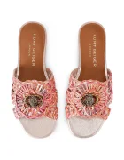 Kurt Geiger London чехли дамски Chelsea Woven Flat Sdl оранжеви 5600557999