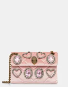 Kurt Geiger London Кадифена чанта VELVET MINI KENSINGTON
