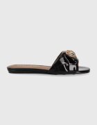 Kurt Geiger London Кожени чехли Kensington Flat дамски в черно 8496100309 8496169109