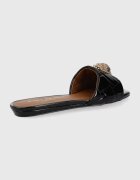 Kurt Geiger London Кожени чехли Kensington Flat дамски в черно 8496100309 8496169109