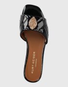 Kurt Geiger London Кожени чехли Kensington Flat дамски в черно 8496100309 8496169109