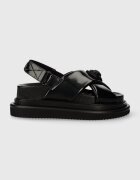 Kurt Geiger London Кожени сандали Orson Cross Strap Sandal