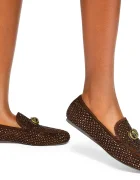 Kurt Geiger London лоуфъри дамски от велур Mayfair Loafer кафяви 6139830209