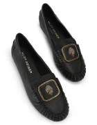 Kurt Geiger London мокасини дамски от кожа Pimlico Moccasin Black Leather черни 5596300109