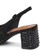Kurt Geiger London обувки с дебел ток с дебел ток Chelsea Block Sling Dr черни 6008000609