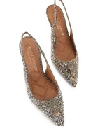Kurt Geiger London обувки с ток Belgravia High Sling Beige Comb бежови 3422843609