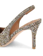 Kurt Geiger London обувки с ток Belgravia High Sling Beige Comb бежови 3422843609
