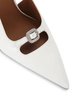 Kurt Geiger London обувки с ток от кожа Buckle Point Court White бели 5850210309