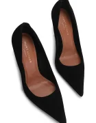 Kurt Geiger London обувки с ток от велур Bank Court черни 6149900209