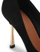 Kurt Geiger London обувки с ток от велур Bank Court черни 6149900209