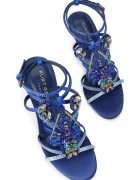 Kurt Geiger London сандали с висок ток Lobster Sandal Blue Fabric виолетови 5804080609