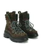 Kurt Geiger London Велурени боти Kensington Hiker в кафяво с равна подметка 4991835289