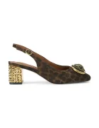 Kurt Geiger London Велурени обувки с дебел ток Chelsea Block Slingback