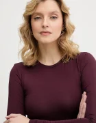 La Mania блуза с дълги ръкави дамска от вискоза MALENE бордо MALENE
