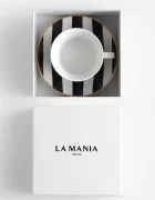 La Mania Чаша и чинийка Stripes 200 ml