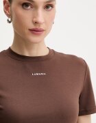 La Mania Памучна тениска ANN дамска в кафяво ANN