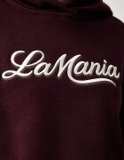 La Mania суичър с качулка дамски с памук LUMA бордо LUMA