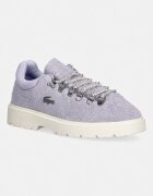 Lacoste Baseshot маратонки дамски от велур виолетови обувки с платформа 50SFA0040 LP6