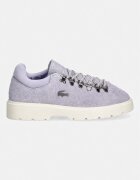 Lacoste Baseshot маратонки дамски от велур виолетови обувки с платформа 50SFA0040 LP6