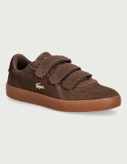 Lacoste BASESHOT STRAP маратонки дамски от велур кафяви 51SFA0079