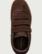 Lacoste BASESHOT STRAP маратонки дамски от велур кафяви 51SFA0079