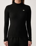 Lacoste блуза с дълги ръкави дамска от памук черна TF3164